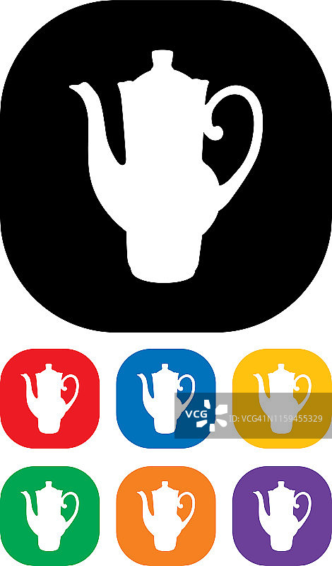咖啡壶图标集2图片素材