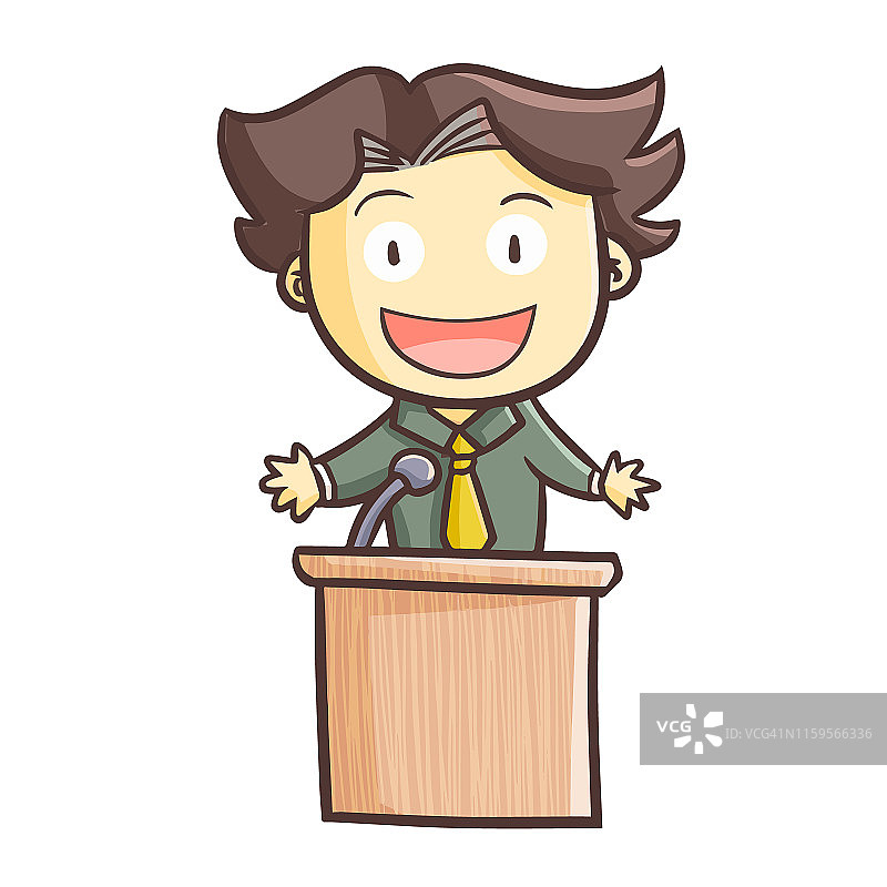 商人给予肯定的演说图片素材
