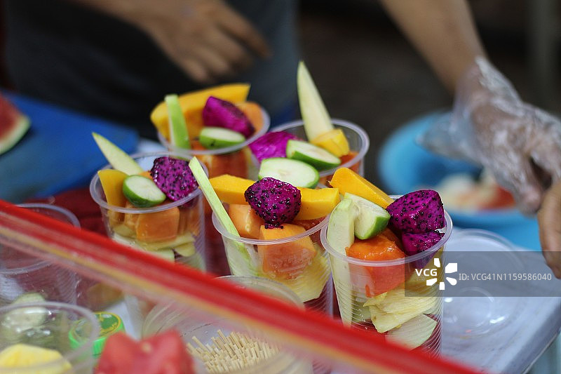 马来西亚风味水果沙拉图片素材