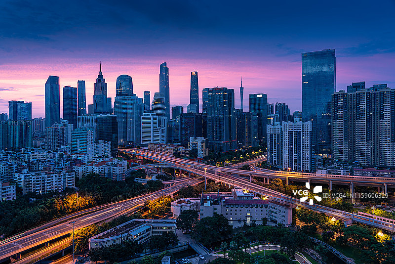 广州日出图片素材