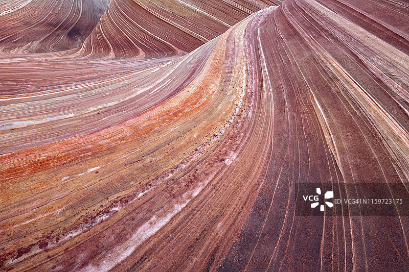 雨后波浪，朱红悬崖国家纪念地，亚利桑那州图片素材