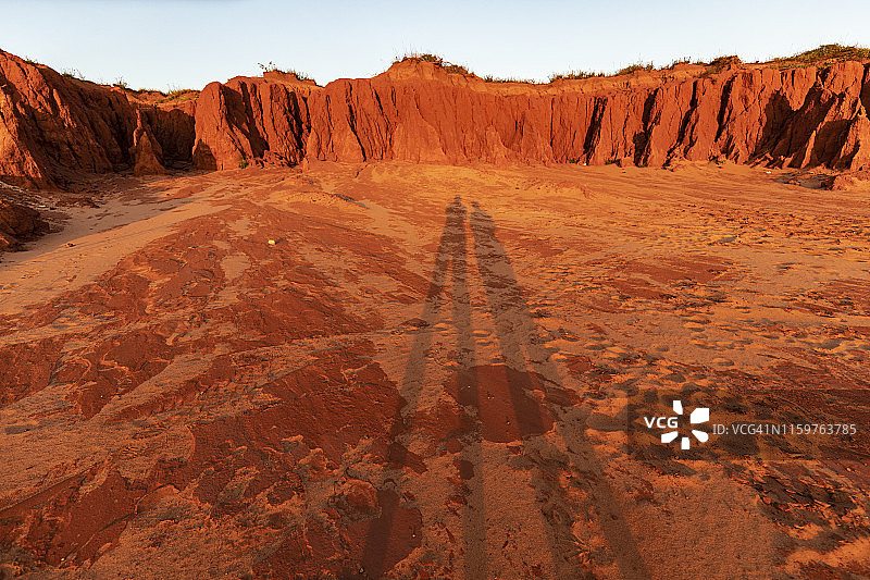 西澳大利亚的红色土壤悬崖图片素材