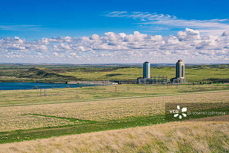 美国蒙大拿州派克堡大坝图片素材