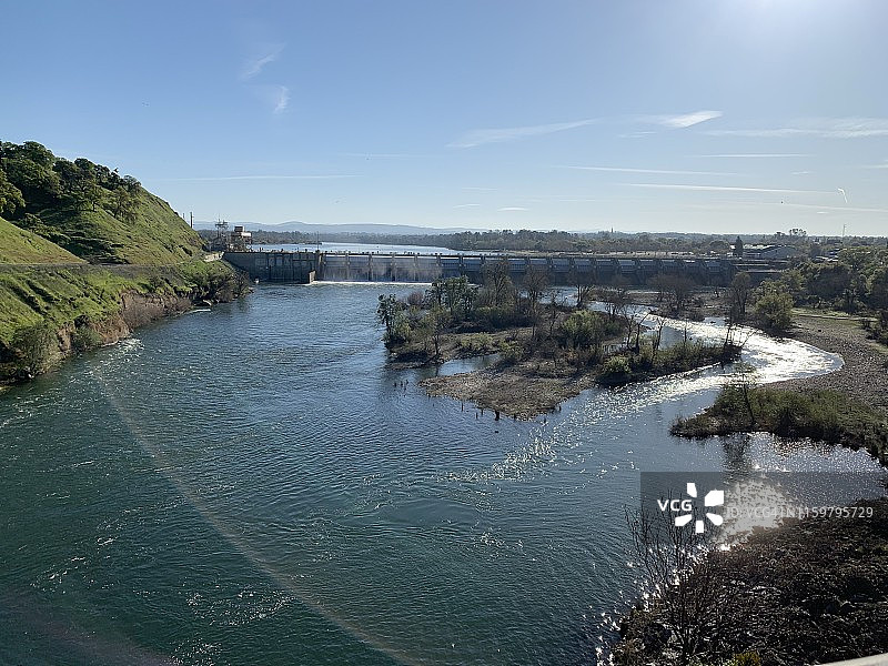 美国河流大坝图片素材