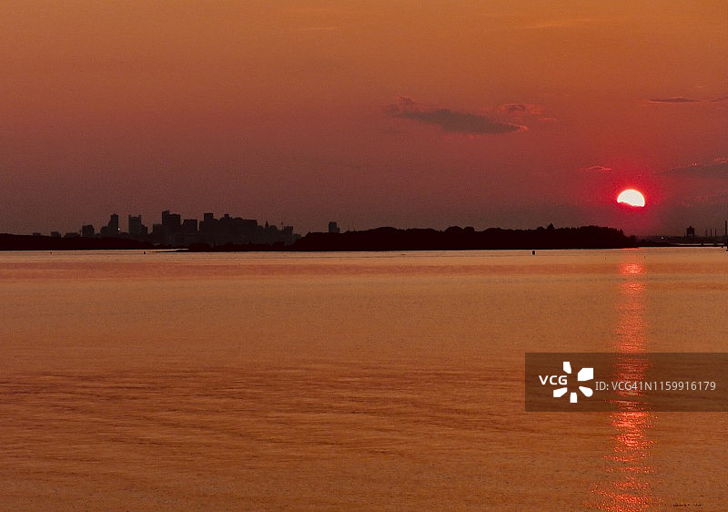 海港日落图片素材