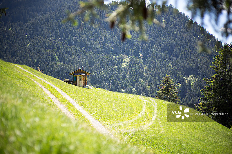 高山小木屋图片素材