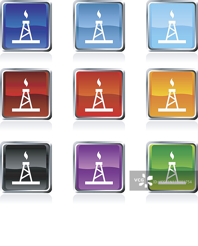 九种颜色的石油工业免版税矢量艺术图片素材