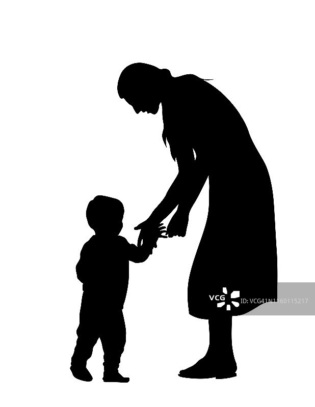 妈妈和幼儿的亲密互动图片素材