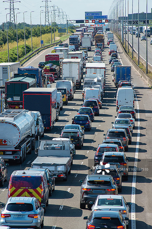 M1高速公路交通拥堵（英国）图片素材