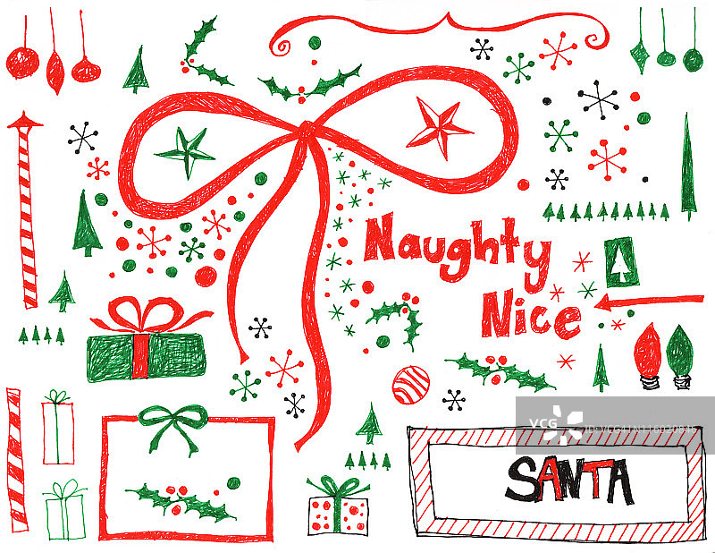圣诞节涂鸦图片素材