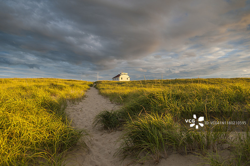 海岸警卫队站附近的雷斯岬角海滩图片素材