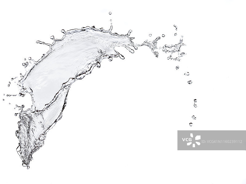 白色背景上的水形态抽象图案图片素材