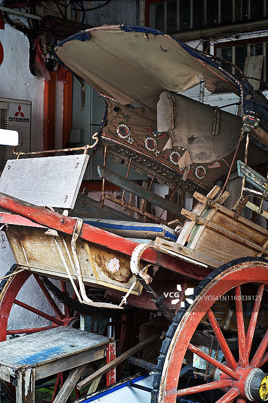 马来西亚马六甲的老式人力车图片素材