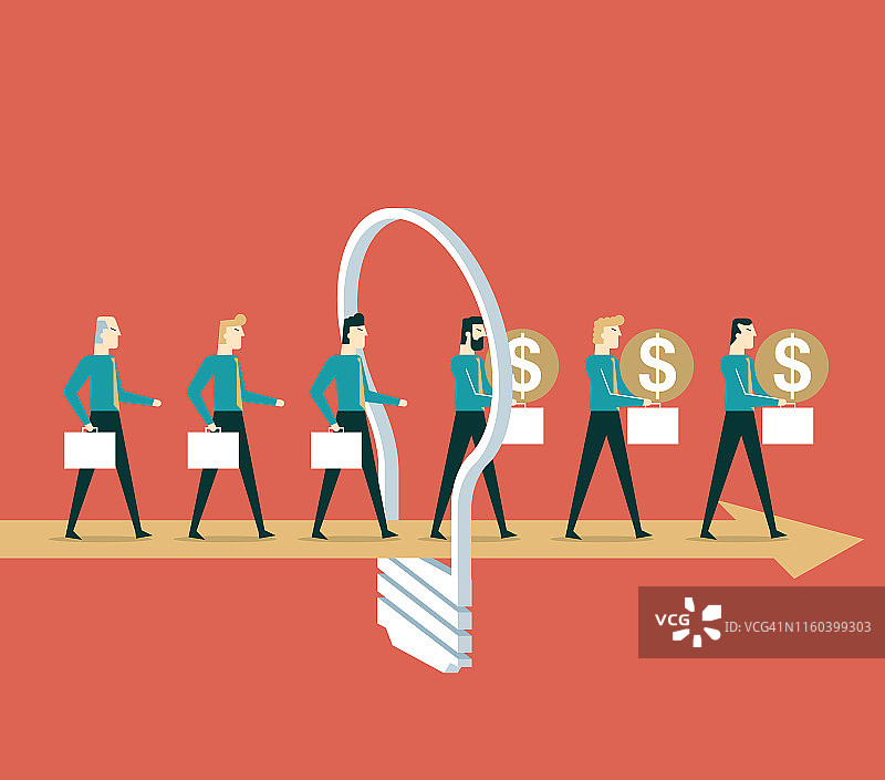 商务人士与门图片素材