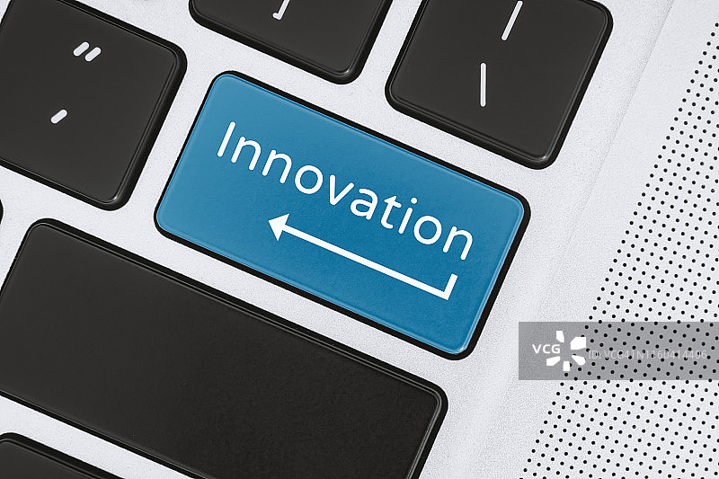 电脑键盘按键上的“创新”字样图片素材