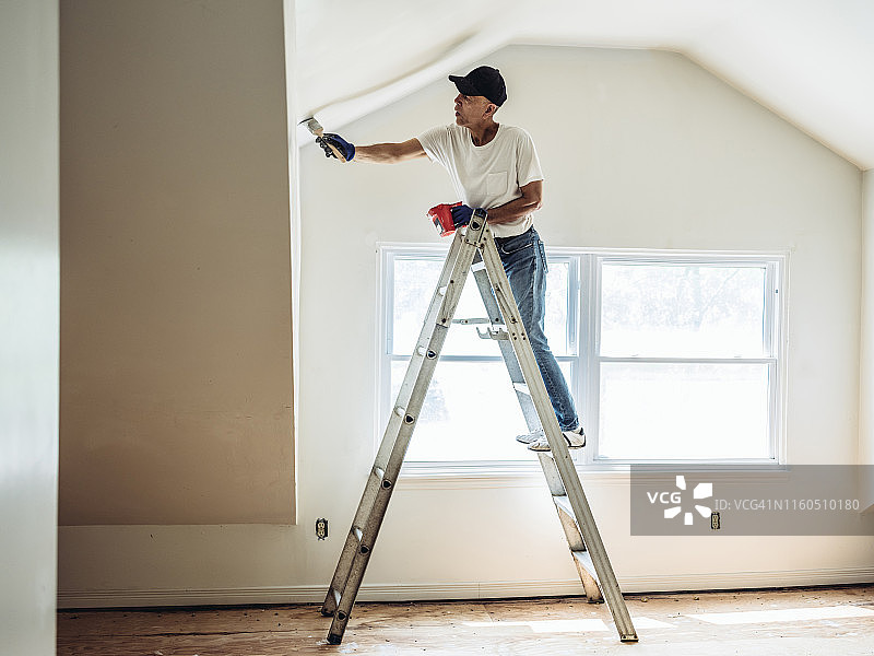 高级男子油漆公寓内部图片素材