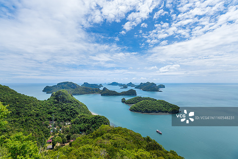 泰国苏梅岛安通国家公园阳光海滩鸟瞰图片素材