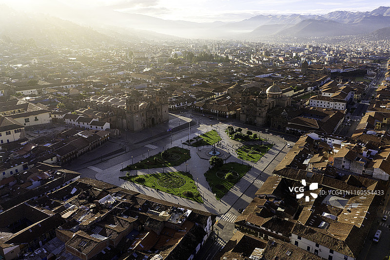 库斯科日出-秘鲁-航拍图片素材