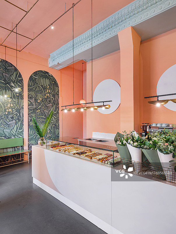 莫斯科的咖啡厅甜点图片素材