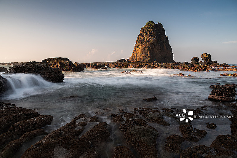 帕帕uma海滩风光，位于印度尼西亚Jember Java Timur图片素材