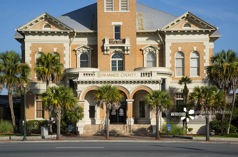 苏旺尼县法院，美国国家史迹名录，文艺复兴复兴建筑风格图片素材