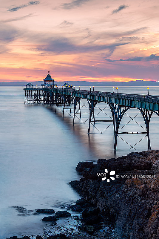 日落码头2号图片素材
