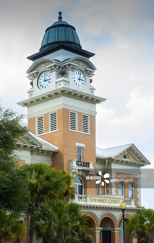 苏旺尼县法院，美国国家史迹名录，文艺复兴复兴建筑风格图片素材