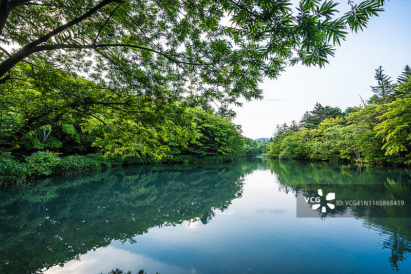 轻井泽的云场池图片素材