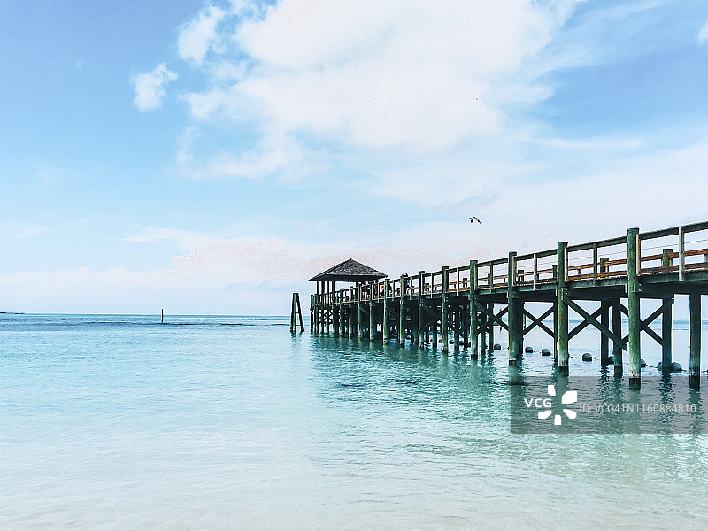 巴哈马群岛的绿松石色海景图片素材