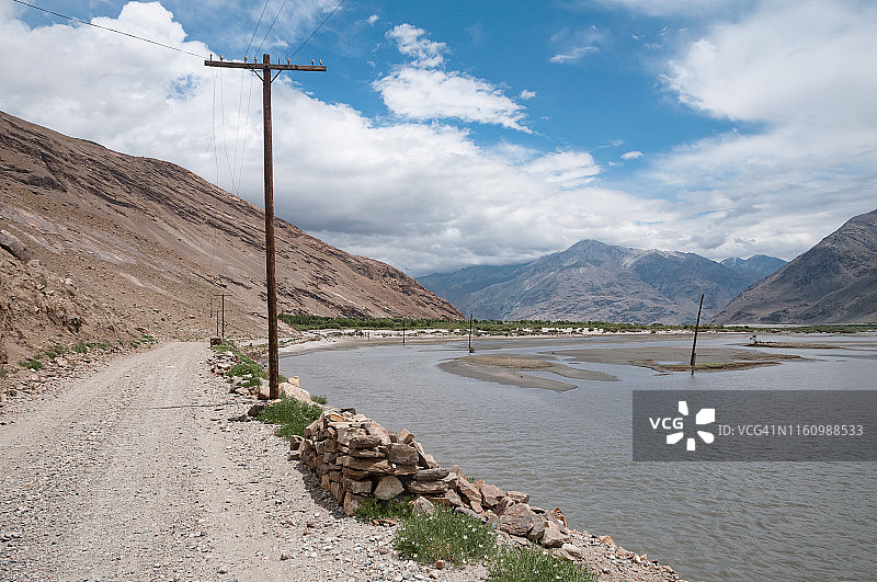 通往朗加尔的路：塔吉克斯坦瓦罕走廊的尽头（戈尔诺-巴达赫尚，中亚）图片素材
