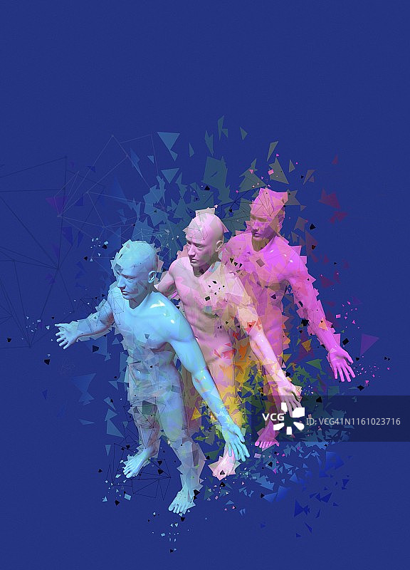 三名男性人物插画图片素材