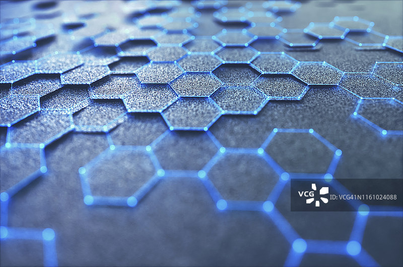 石墨烯薄片，概念插图图片素材