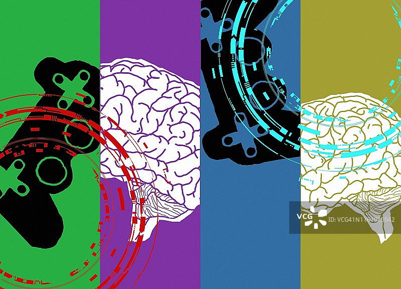 游戏成瘾概念插图图片素材