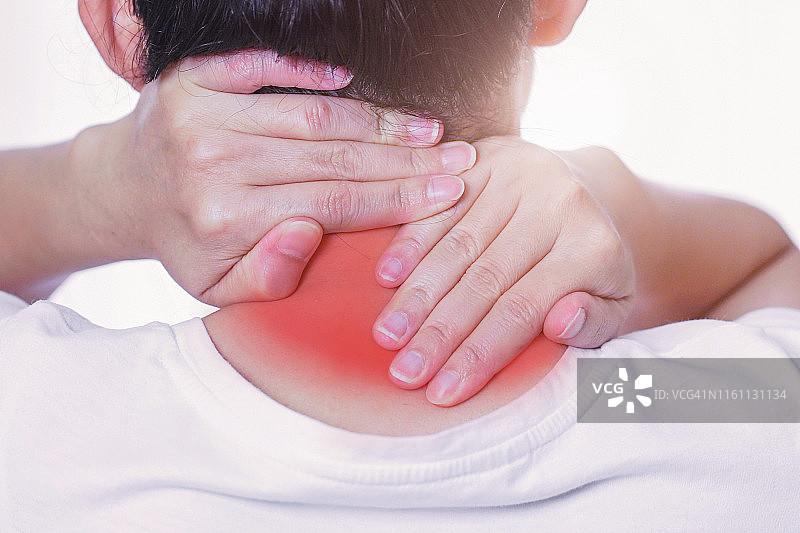 女人颈部疼痛图片素材