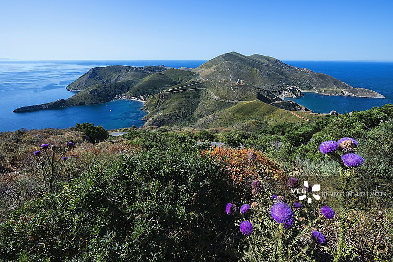 马尼地区特纳罗角景色，伯罗奔尼撒半岛图片素材