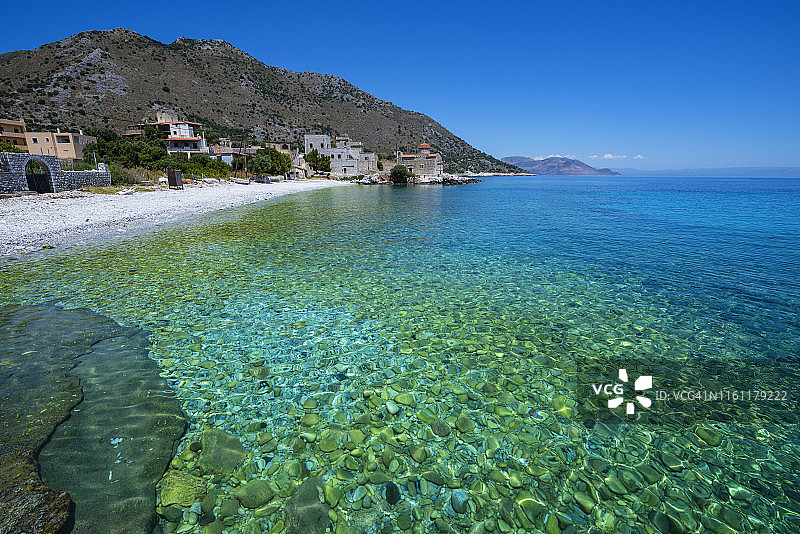 伯罗奔尼撒马尼地区海滩图片素材