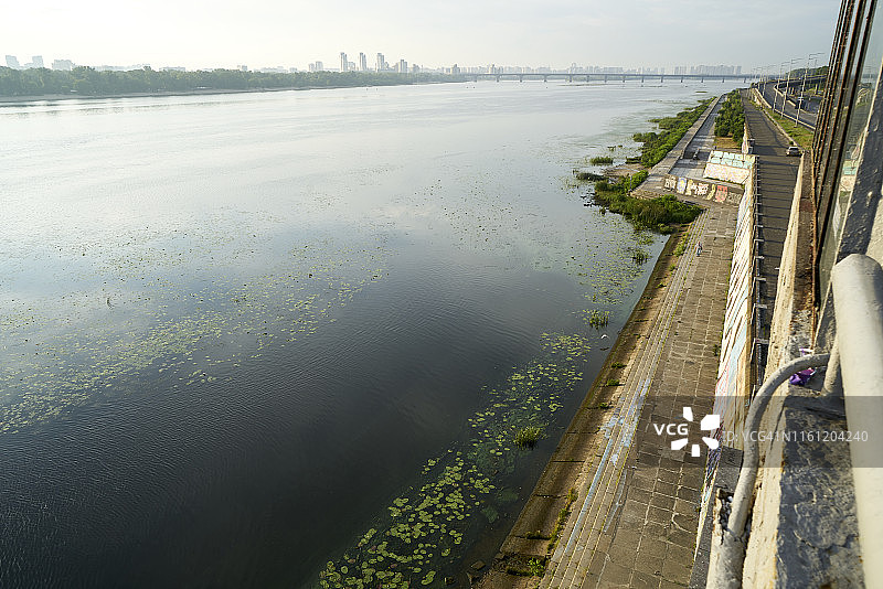 清晨基辅第聂伯河，乌克兰图片素材