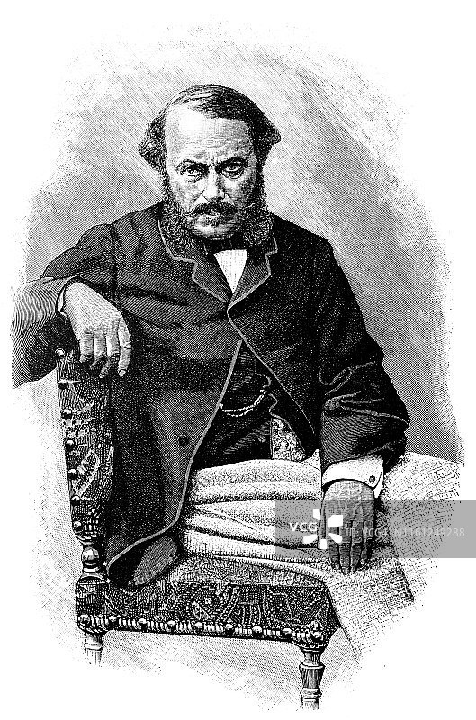 让-吉尔贝·维克多·菲亚林，佩尔西尼公爵（1808年1月11日-1872年1月12日）是法兰西第二帝国的一位政治家图片素材