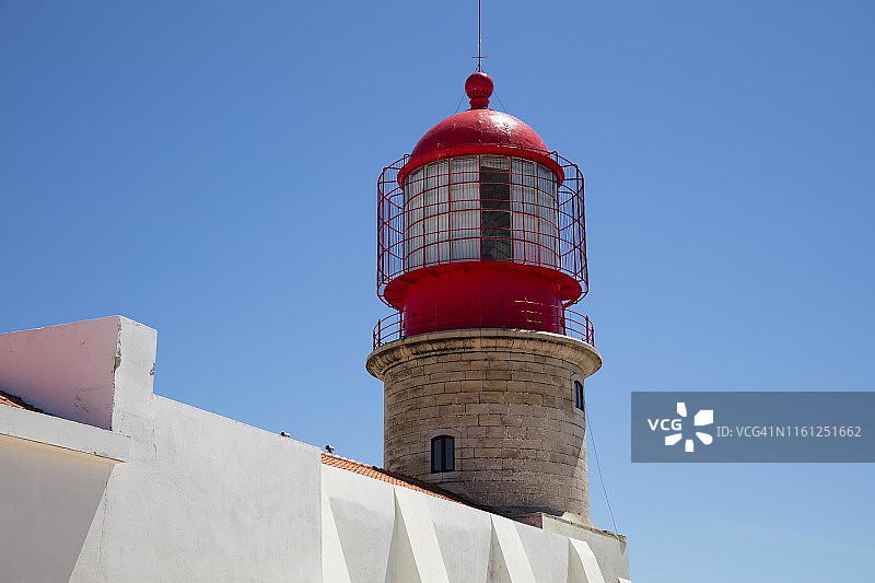 葡萄牙阿尔加维圣维森特角灯塔，欧洲西南端图片素材