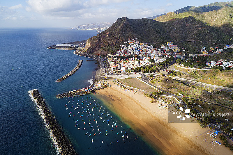 西班牙加那利群岛特内里费岛航拍图片素材