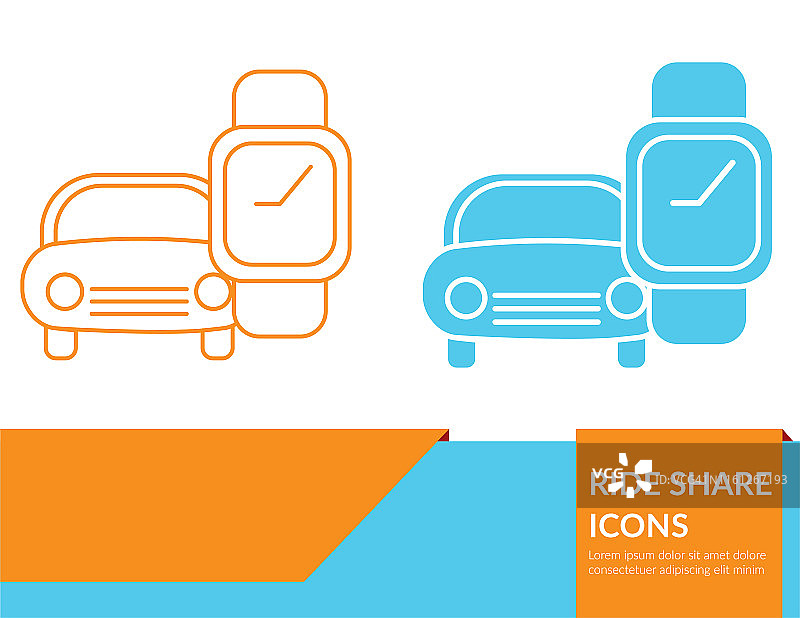 共享出行图标banner：交通工具与智能手机图片素材