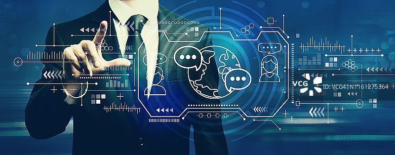 商务人士学习语言概念图片素材