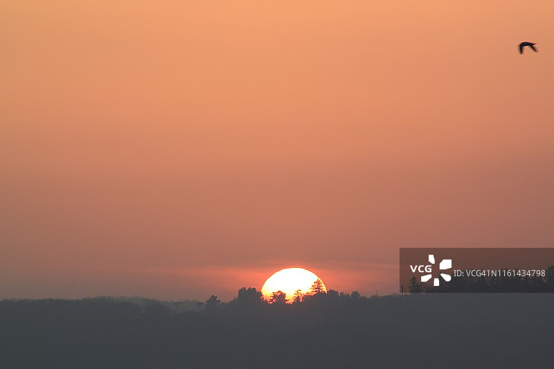 南威尔士的日落图片素材