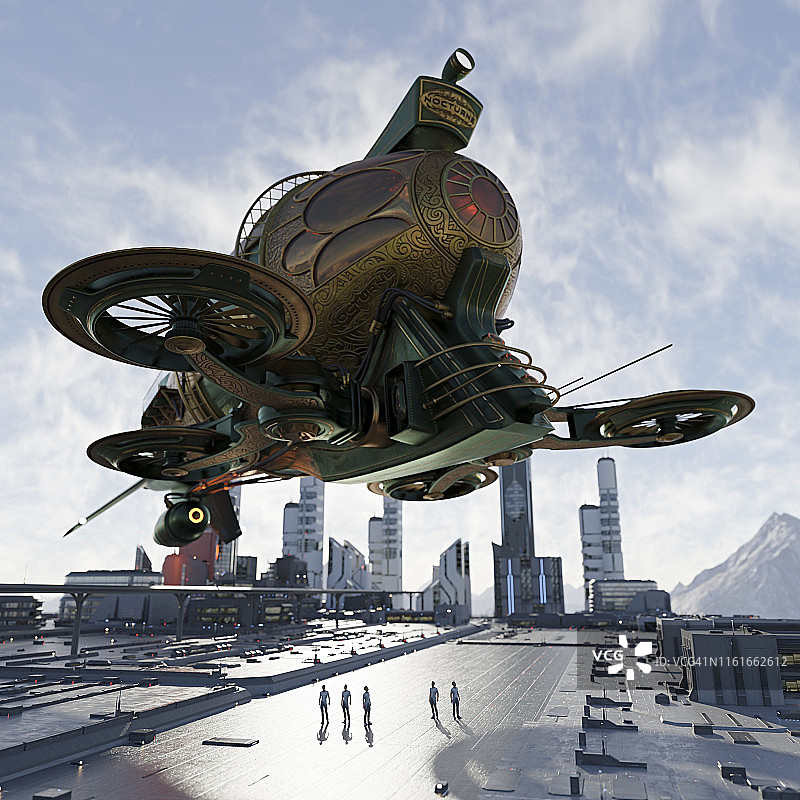 未来的飞艇图片素材