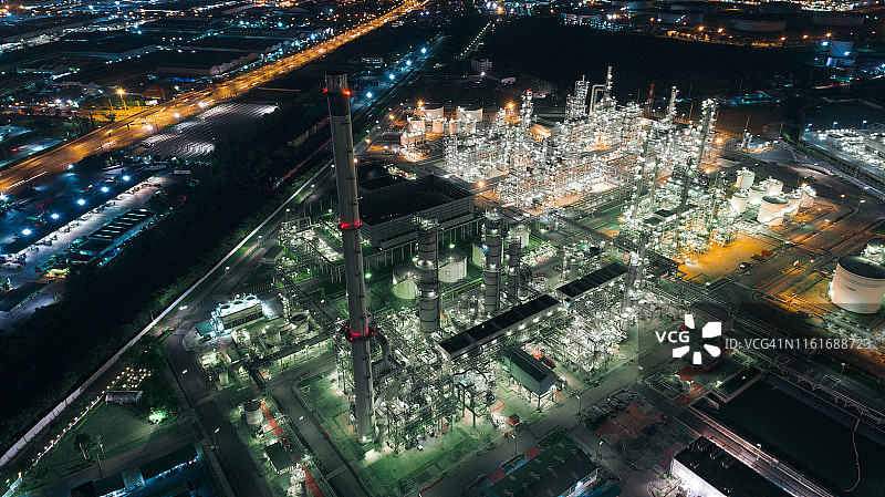 泰国炼油厂、石油港口、油轮图片素材