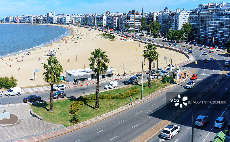 乌拉圭蒙得维的亚波西托斯海滩景色图片素材