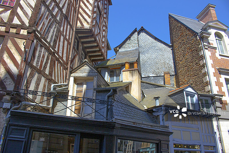 法国雷恩的半木结构建筑图片素材