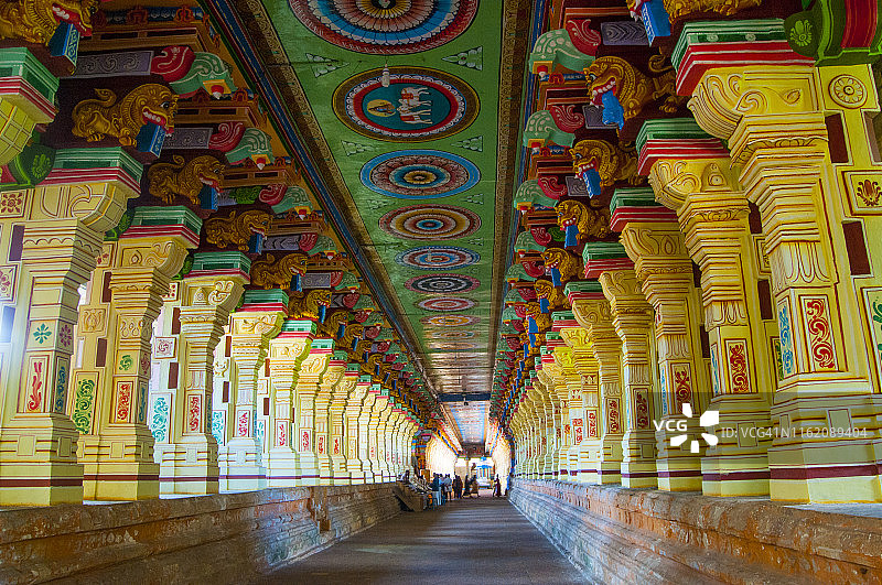 拉马纳塔斯瓦米寺，拉梅斯瓦拉姆，泰米尔纳德邦，印度图片素材