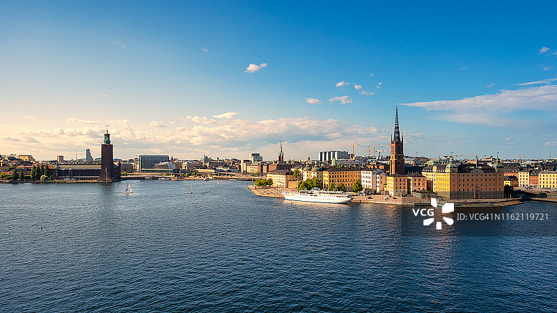 瑞典斯德哥尔摩老城夏季全景图片素材