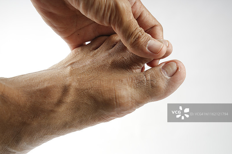 白色背景下的人体部位图片素材